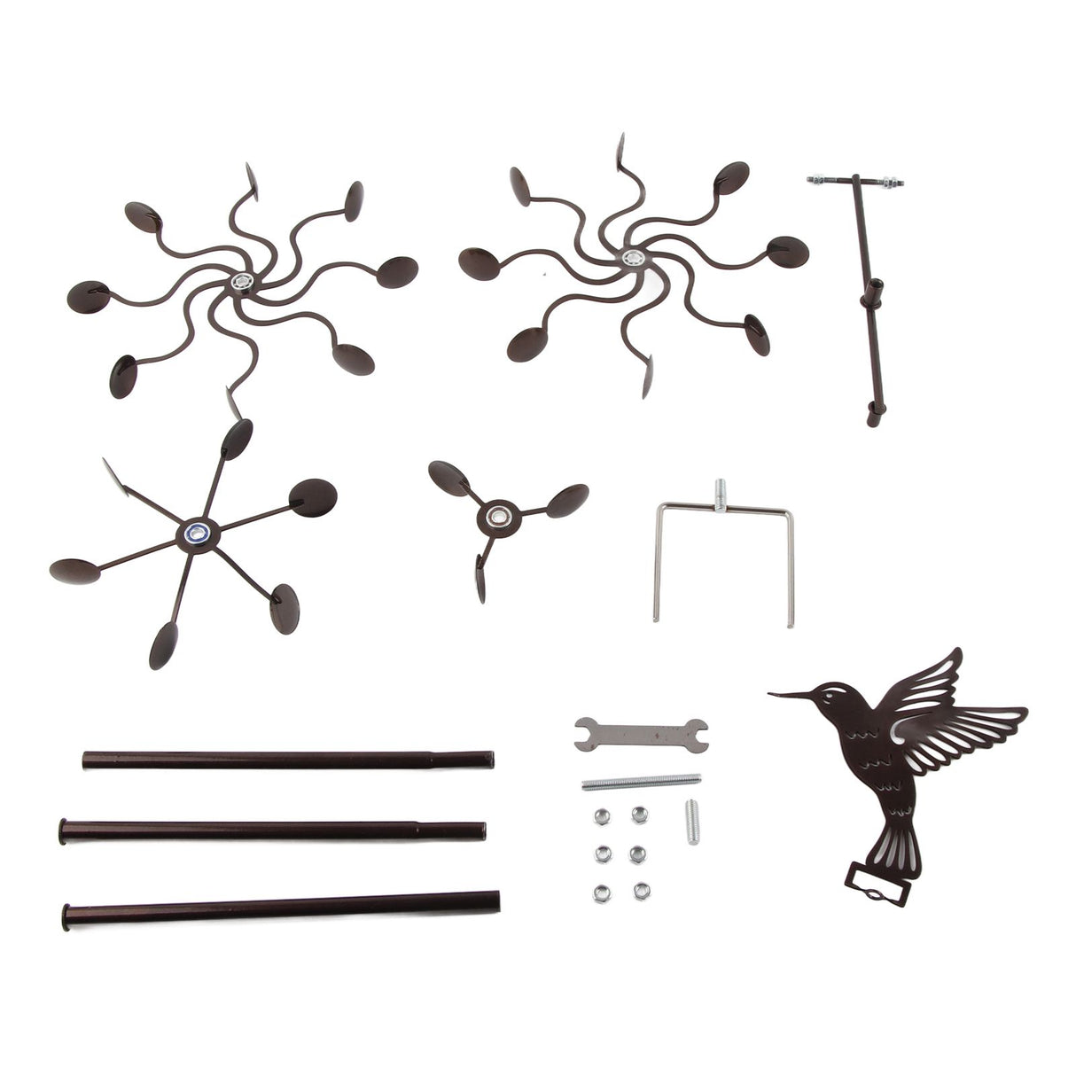 Wind Spinners Iron Hummingbird Metal Windmill Wind Sculpture for Outdoor Lawn Yard Patio Garden Ornaments