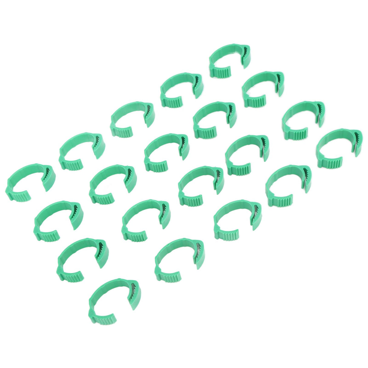 100pcs Chicken Identification Leg Bands Adjustable DIY Clip On Duck Bands for Geese Pigeons Green