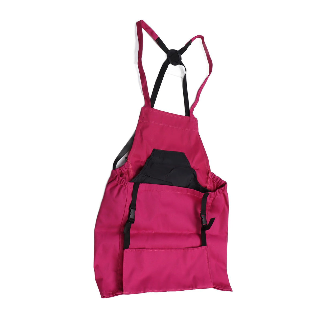 Harvest Bag Fruit Picking Apron Large Capacity Oxford Cloth Quick Release Garden Pouch for Orchard Garden Farm Rose Red