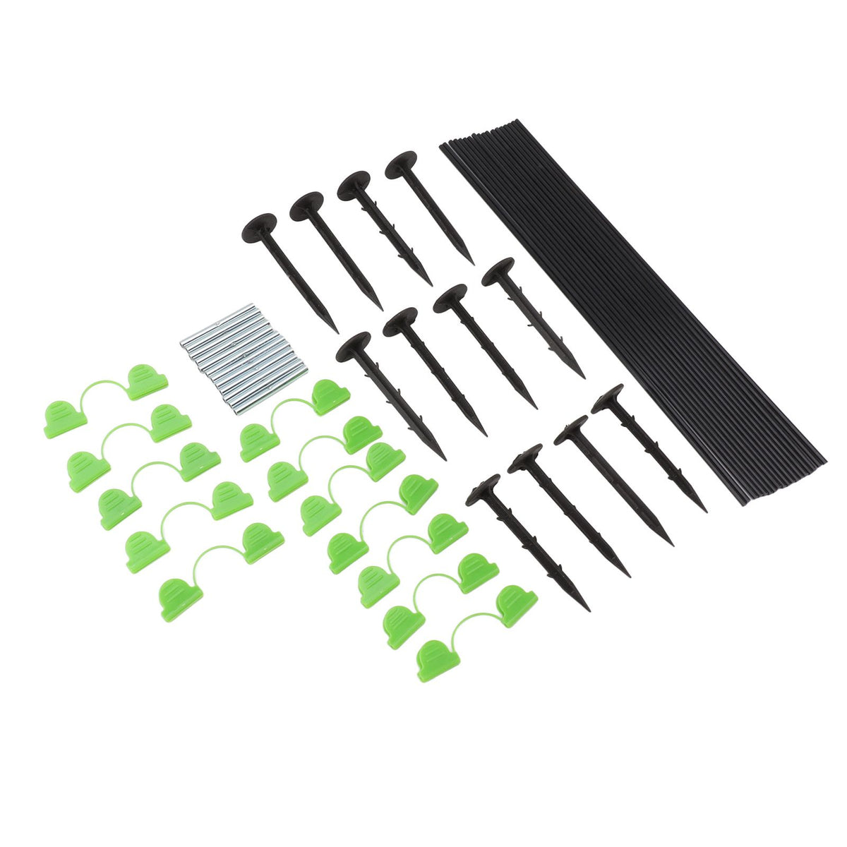 18 Fiberglass Rods 12 Connecting Pipes 12 Clips 12 Garden Stakes for Greenhouse Garden Raised Bed Grow Tunnel