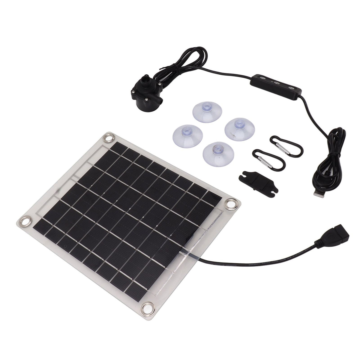 Solar Water Pump Kit 20W Submersible for Fountain Pond Bird Bath Irrigation Adjustable Water Volume with Switch