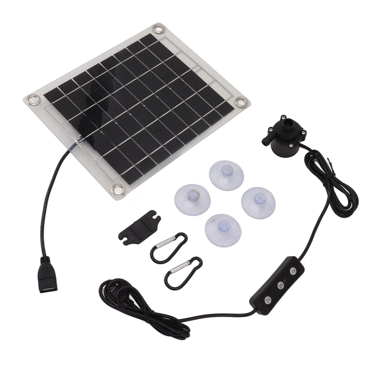 Solar Water Pump Kit 20W Submersible for Fountain Pond Bird Bath Irrigation Adjustable Water Volume with Switch