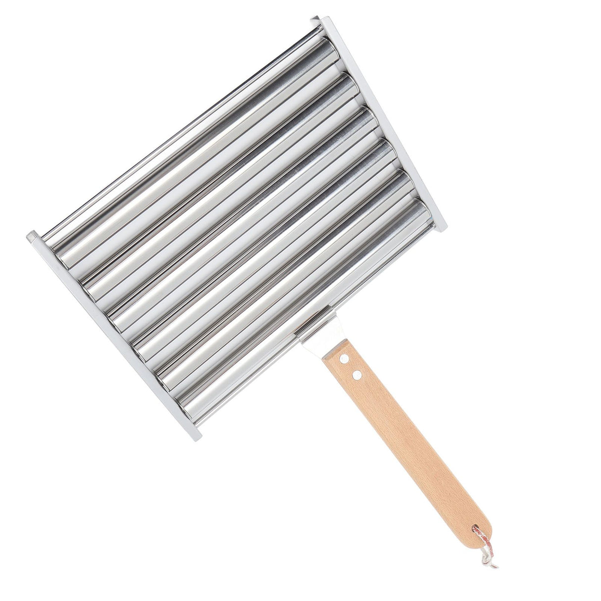 Detachable Stainless Steel Hot Dog Sausage Roller Rack Steamer With Extra Long Wood Handle 4 Skewers 6 Stick Design BBQ Tools S