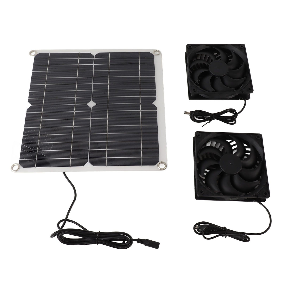 12W 12V Solar Panel Powered Fan Efficient Energy Conversion Solar Panel Dual Fan Kit