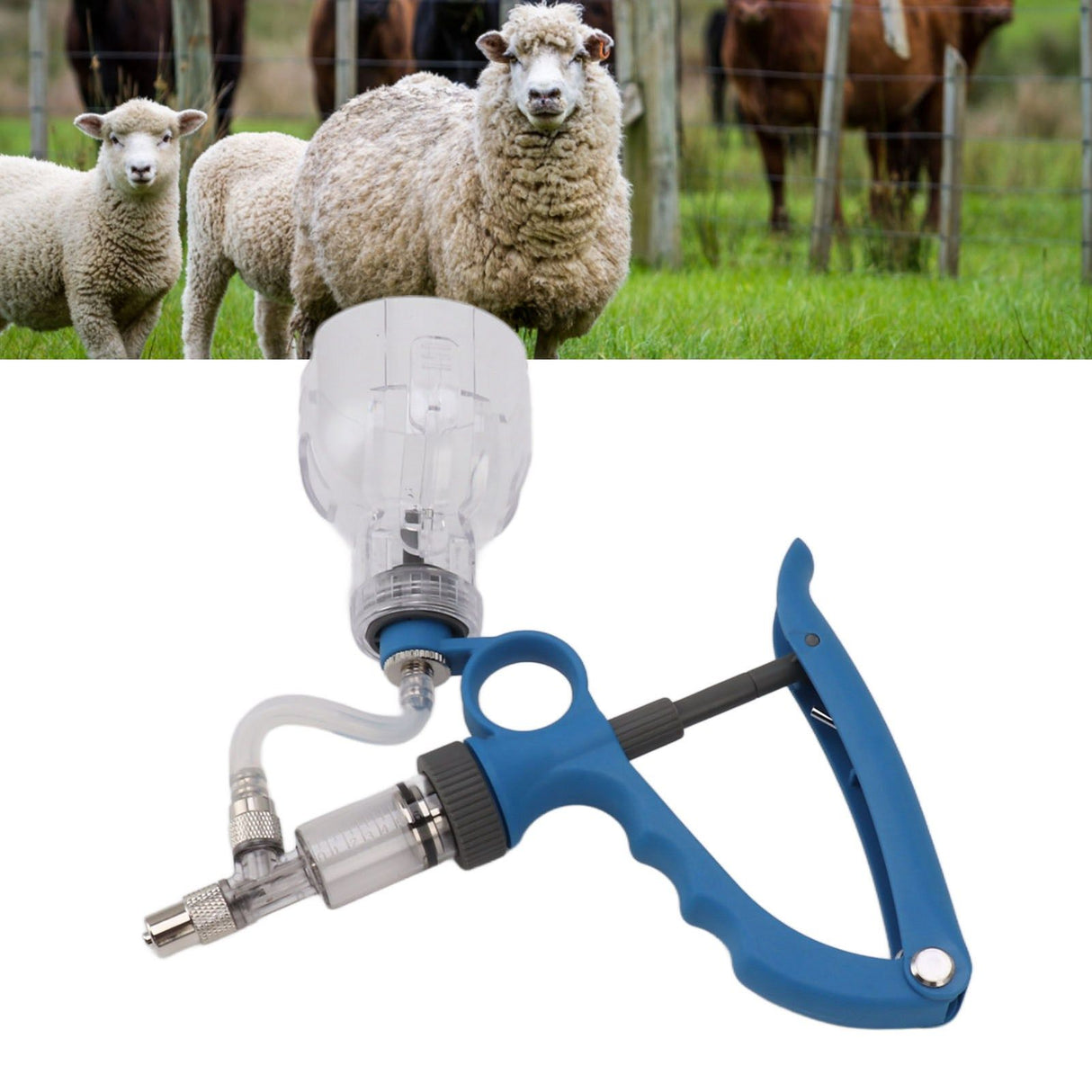 0.5ml‑6ml Livestock Syringe Adjustable Continuous Vaccine Livestock Syringe for Cattle Goat Pig Cow