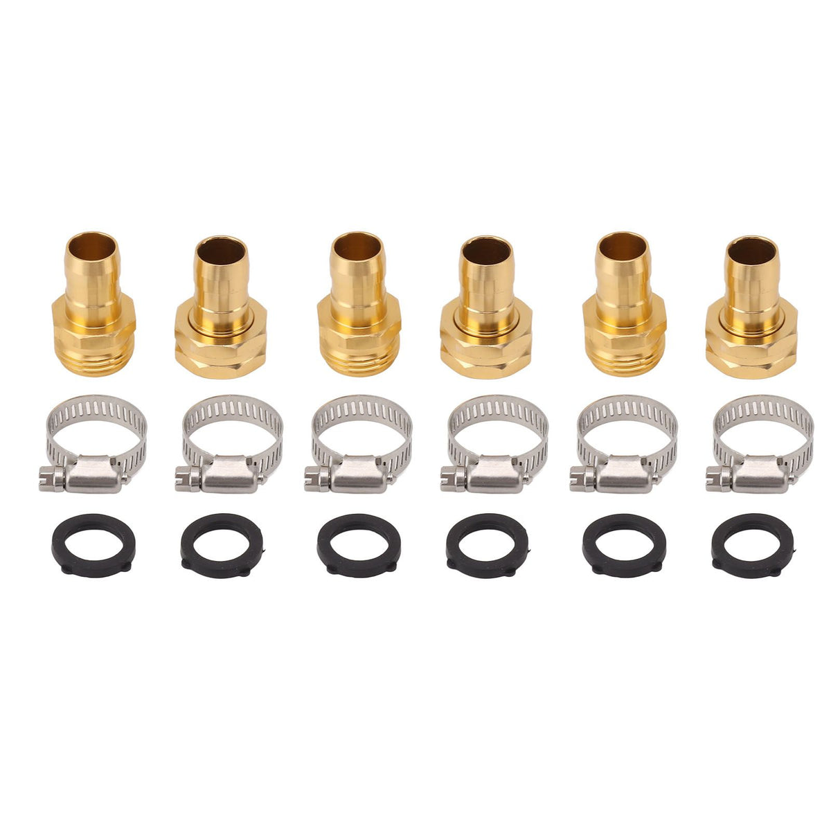 3 Set Garden Hose Repair Kit Hose Repair Connector with Clamps for 3/4 5/8 Garden Hose
