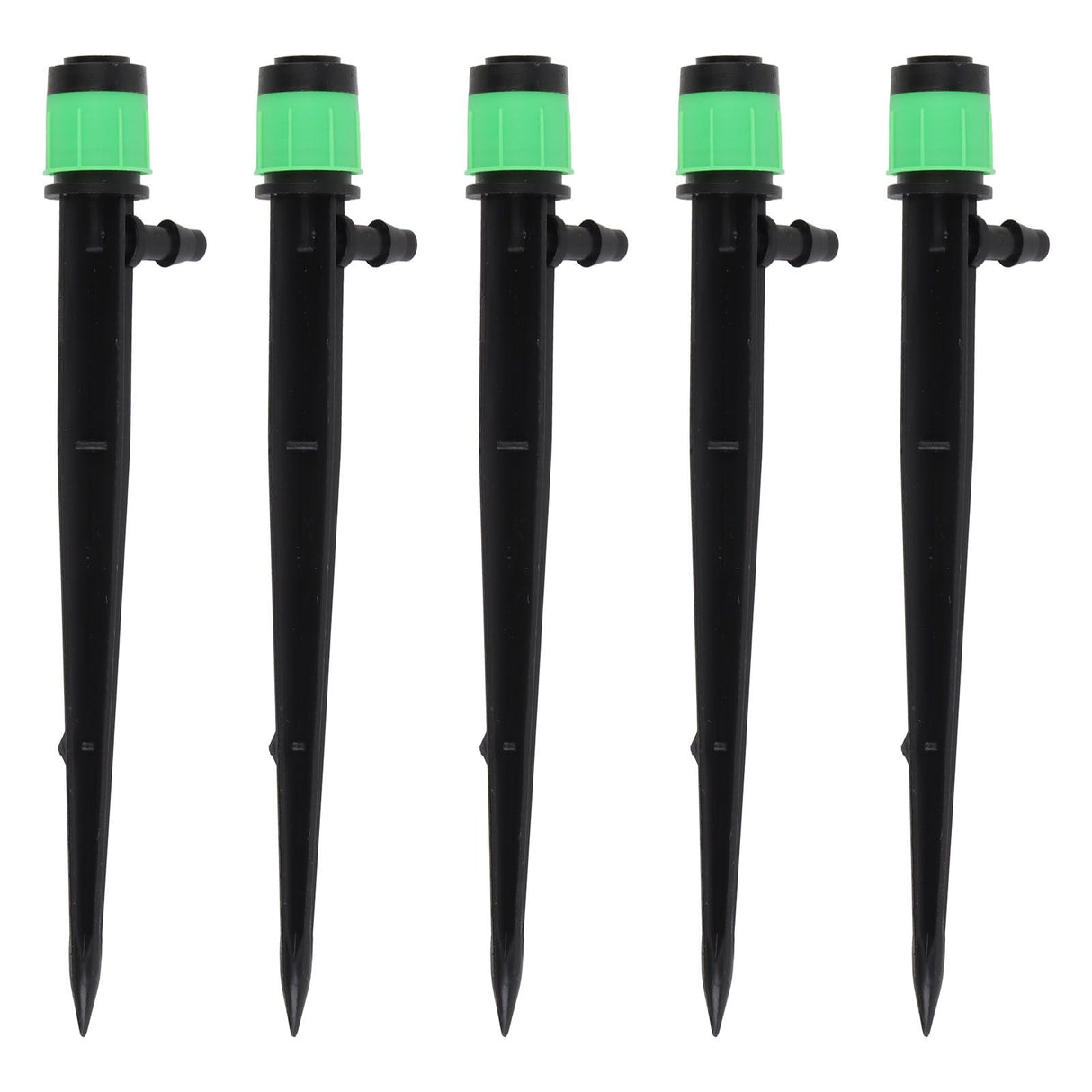 100pcs Drip Emitters 360 Degree Adjustable Water Flow Drippers Sprayer for Patio Lawn Bed Watering System 13cm / 5.1in Green