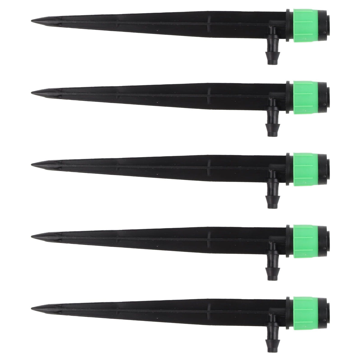 100pcs Drip Emitters 360 Degree Adjustable Water Flow Drippers Sprayer for Patio Lawn Bed Watering System 13cm / 5.1in Green
