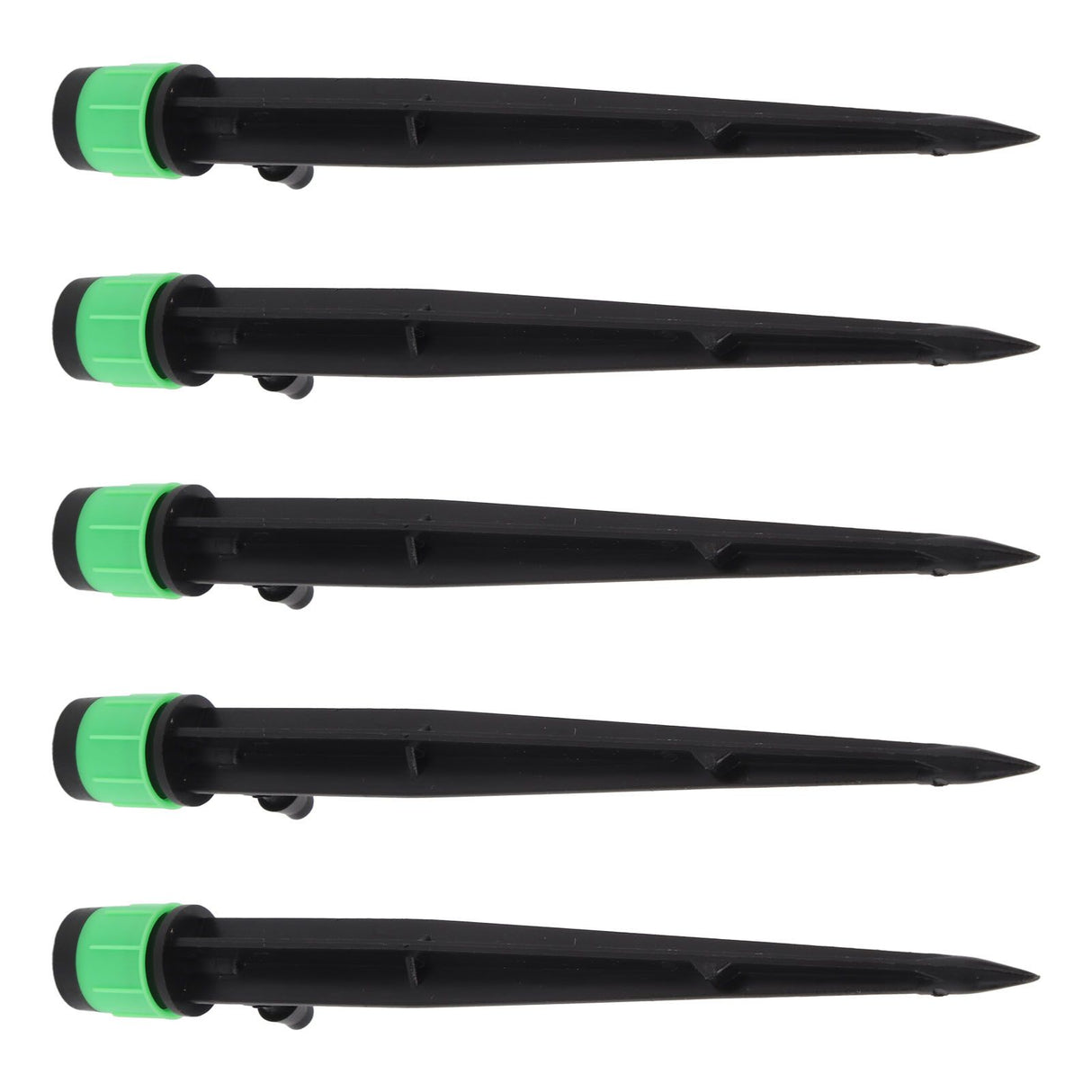 100pcs Drip Emitters 360 Degree Adjustable Water Flow Drippers Sprayer for Patio Lawn Bed Watering System 13cm / 5.1in Green