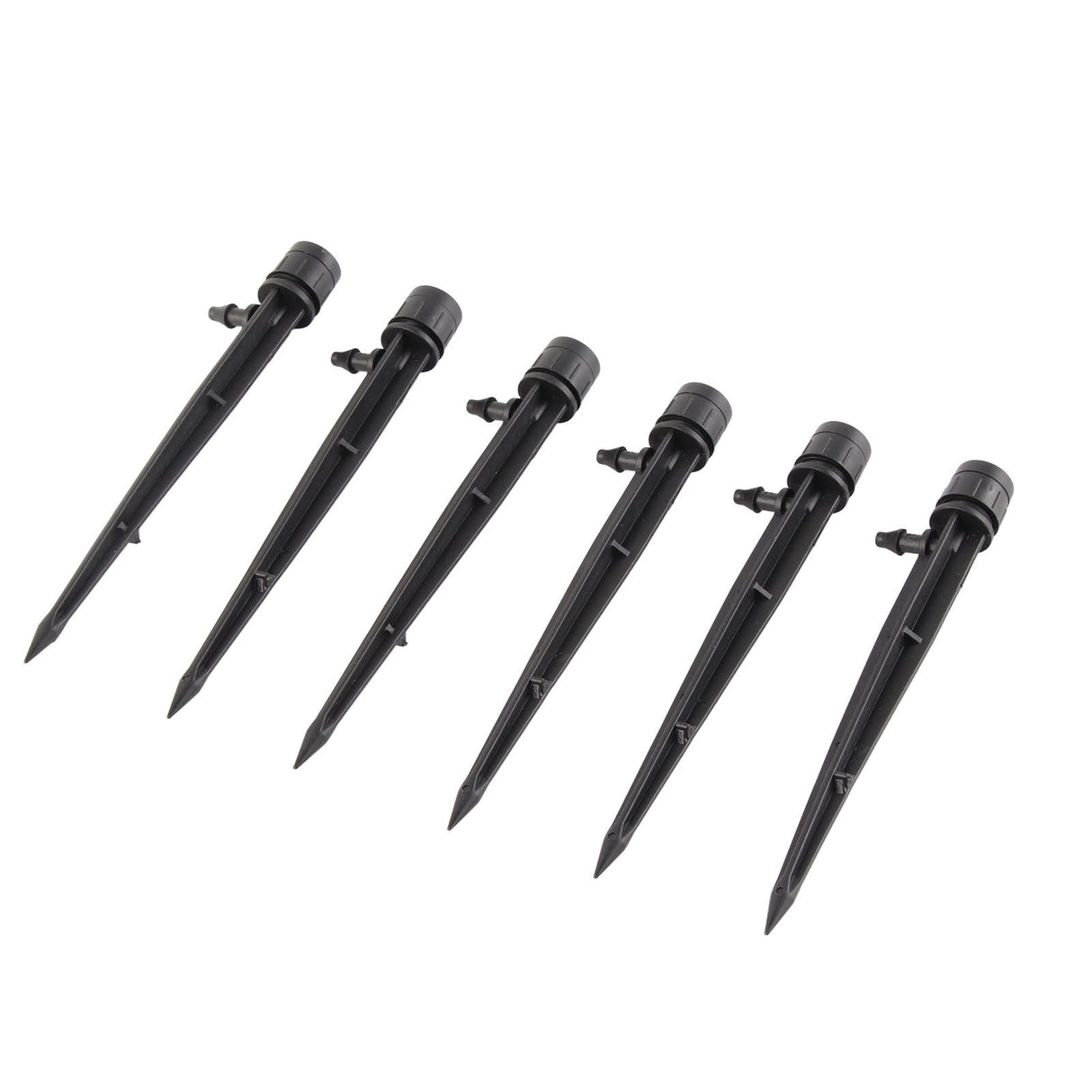 100pcs Drip Emitters 360 Degree Adjustable Water Flow Drippers Sprayer for Patio Lawn Bed Watering System 13cm / 5.1in Black