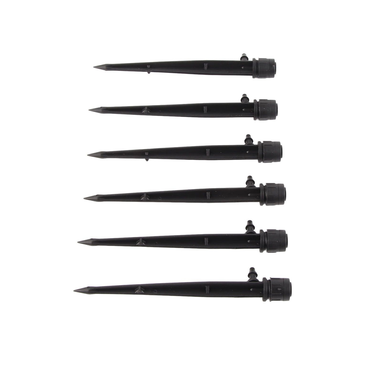 100pcs Drip Emitters 360 Degree Adjustable Water Flow Drippers Sprayer for Patio Lawn Bed Watering System 13cm / 5.1in Black