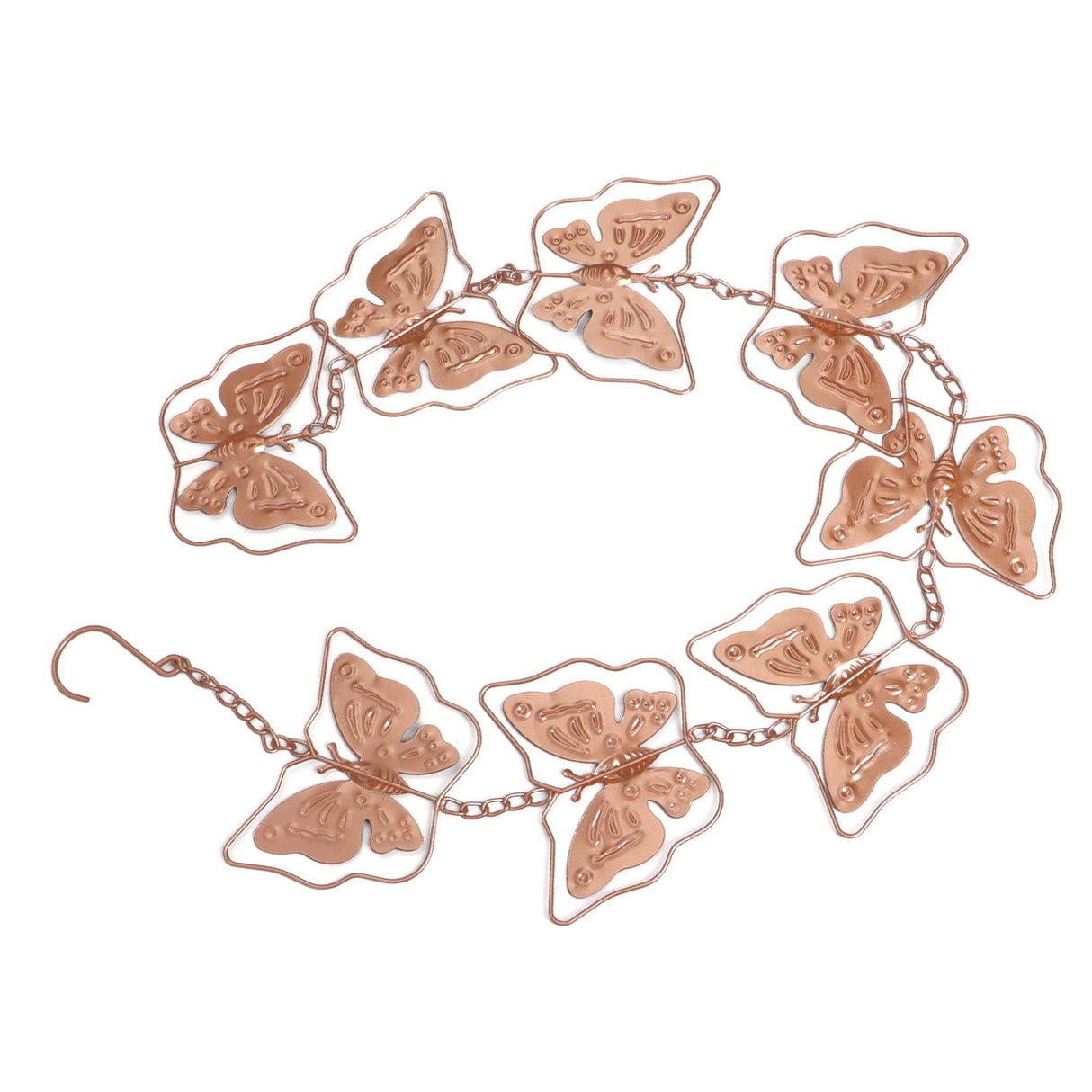 Butterfly Rain Chain Metal Outdoor Decorative Downspout Hanging Drainage Rain Catcher