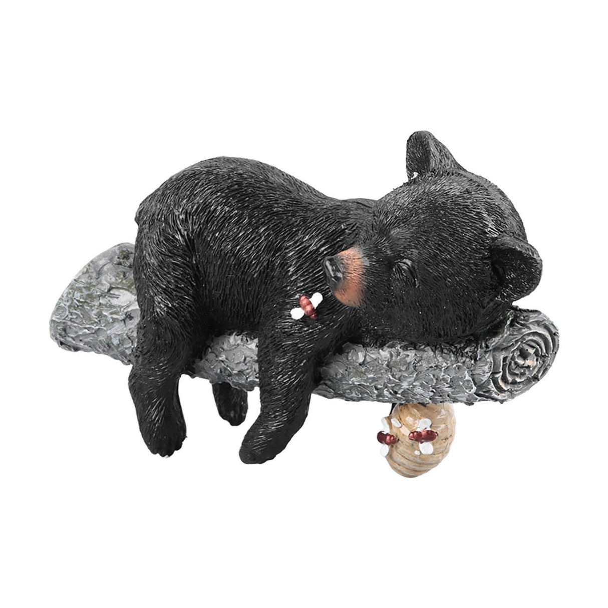 Black Bear Figurine Resin Funny Cute Exquisite Animal Art Statue for Garden Yard Decoration