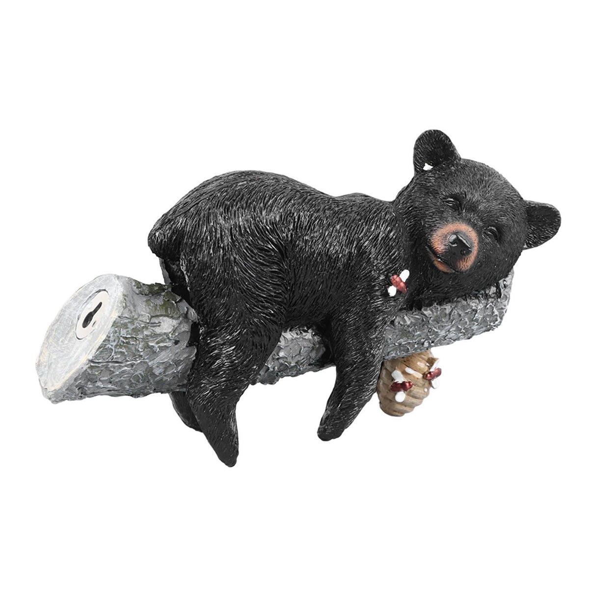 Black Bear Figurine Resin Funny Cute Exquisite Animal Art Statue for Garden Yard Decoration