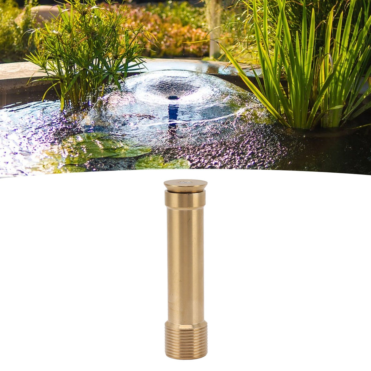Brass Fountain Nozzle Morning Glory Trumpet Flower Fountain Nozzle for Garden Pond Amusement Park Museum Library G3/4 Inch Working Pressure 5‑8kpa
