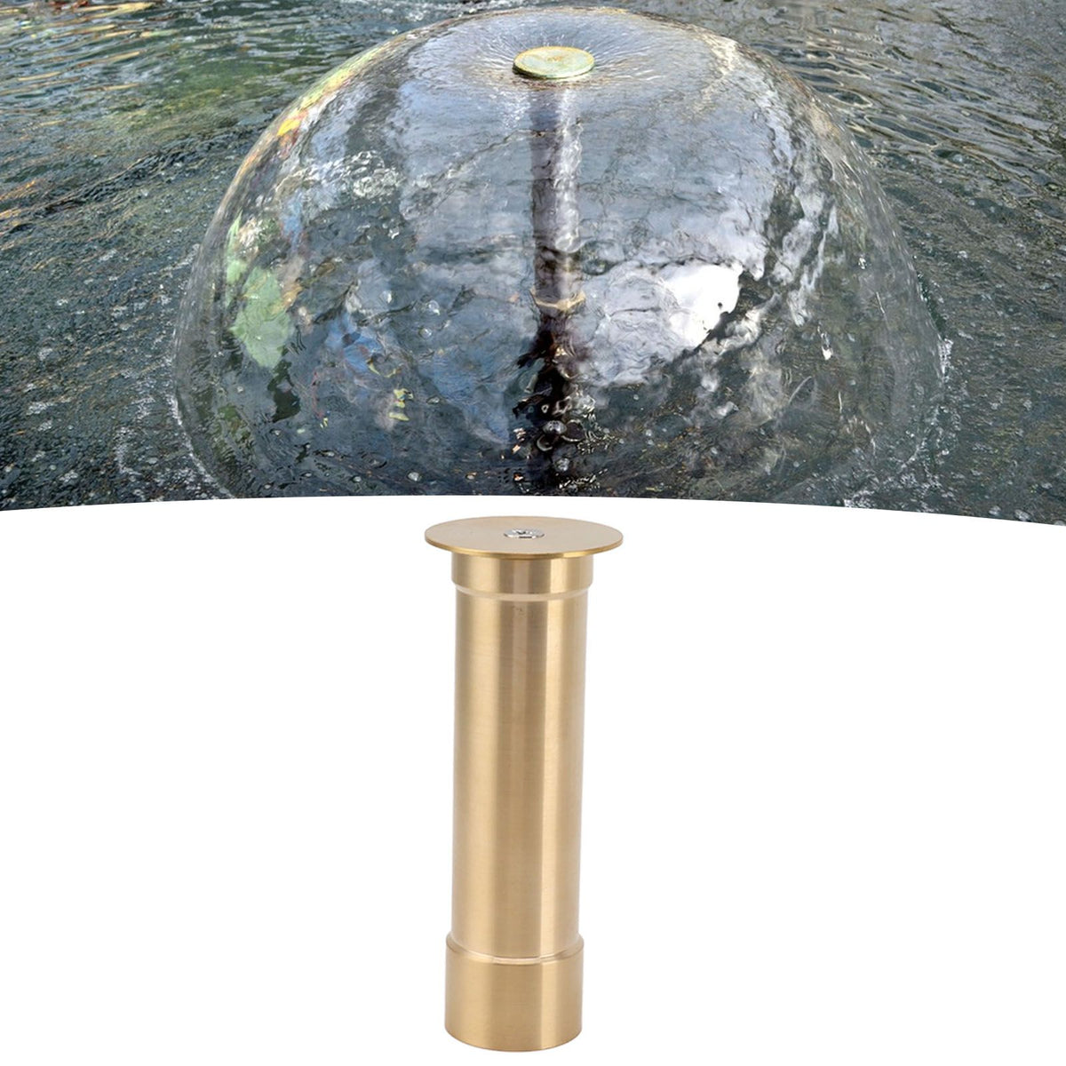 Adjustable Mushroom Fountain Nozzle with Dynamic Landscape Effects Fountain Sprinkler Nozzle Water Spray for Garden Pond Amusement Park G1in 13.4CM