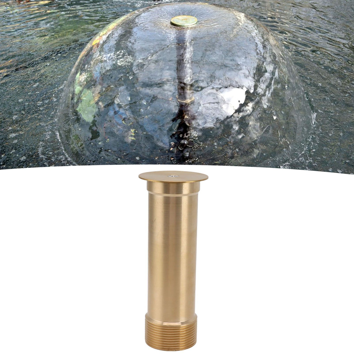 Adjustable Mushroom Fountain Nozzle with Dynamic Landscape Effects Fountain Sprinkler Nozzle Water Spray for Garden Pond Amusement Park G1.5in 15.3CM