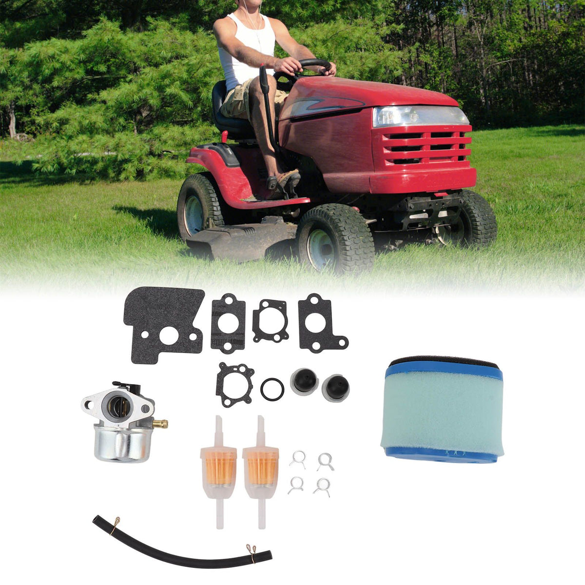 Carburetor Air Filter Kit for JS63C JS63E JA60 JA62 JA65 JS40 JS45 JS60 JS61 SP6211 SP6213 21 Inch Walk Behind Mower
