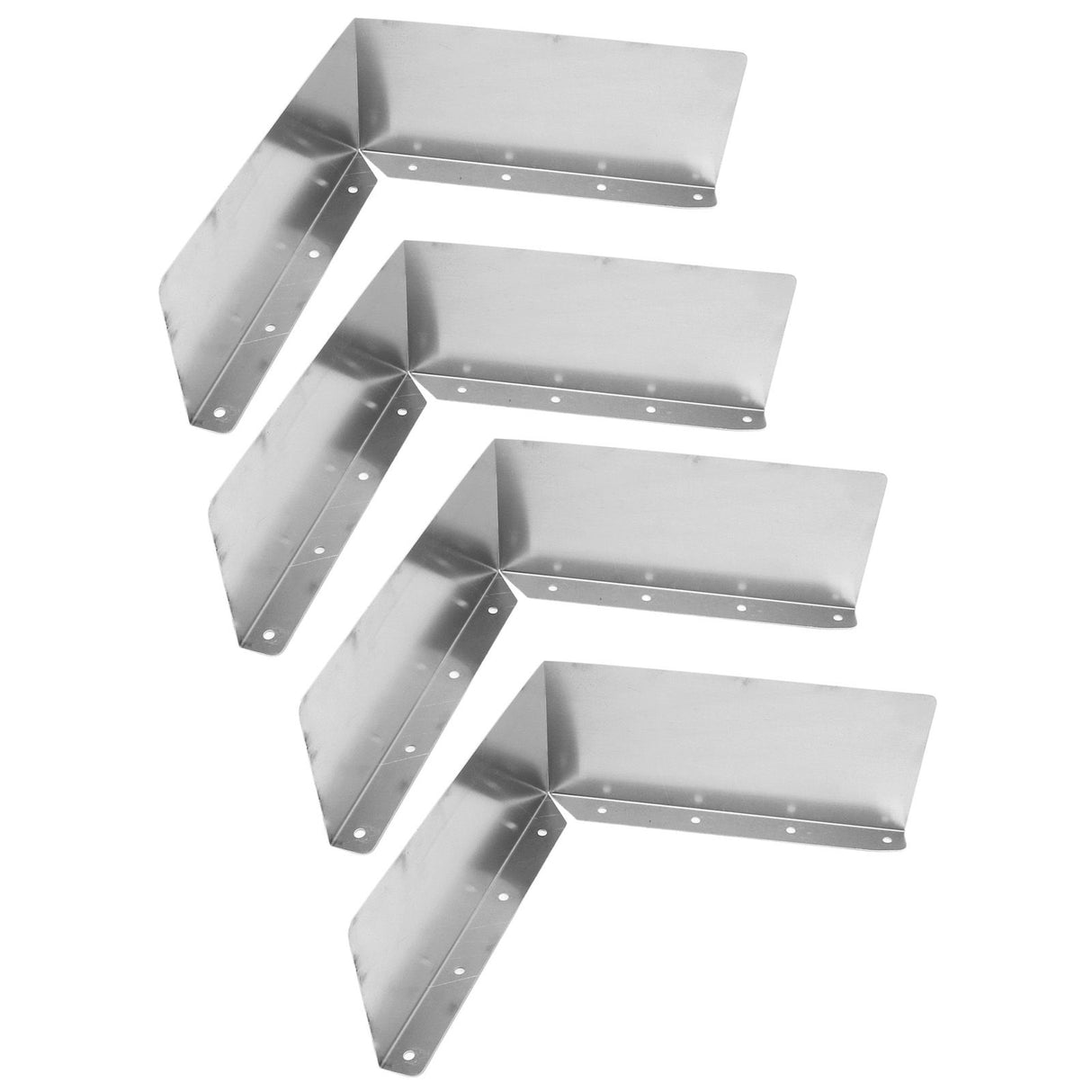 4pcs Gutter Valley Splash Guards Aluminum Rain Gutter Valley Roofing Gutter Guards Or House Shingle Roofs Corner