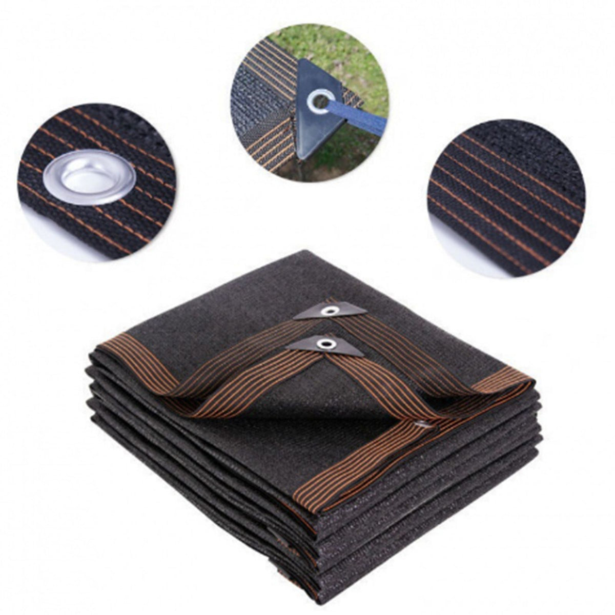Black Shade Cloth Durable Garden Sun Shade Netting Antifreezing Sun Shade Cover for Pergola Greenhouse 10M