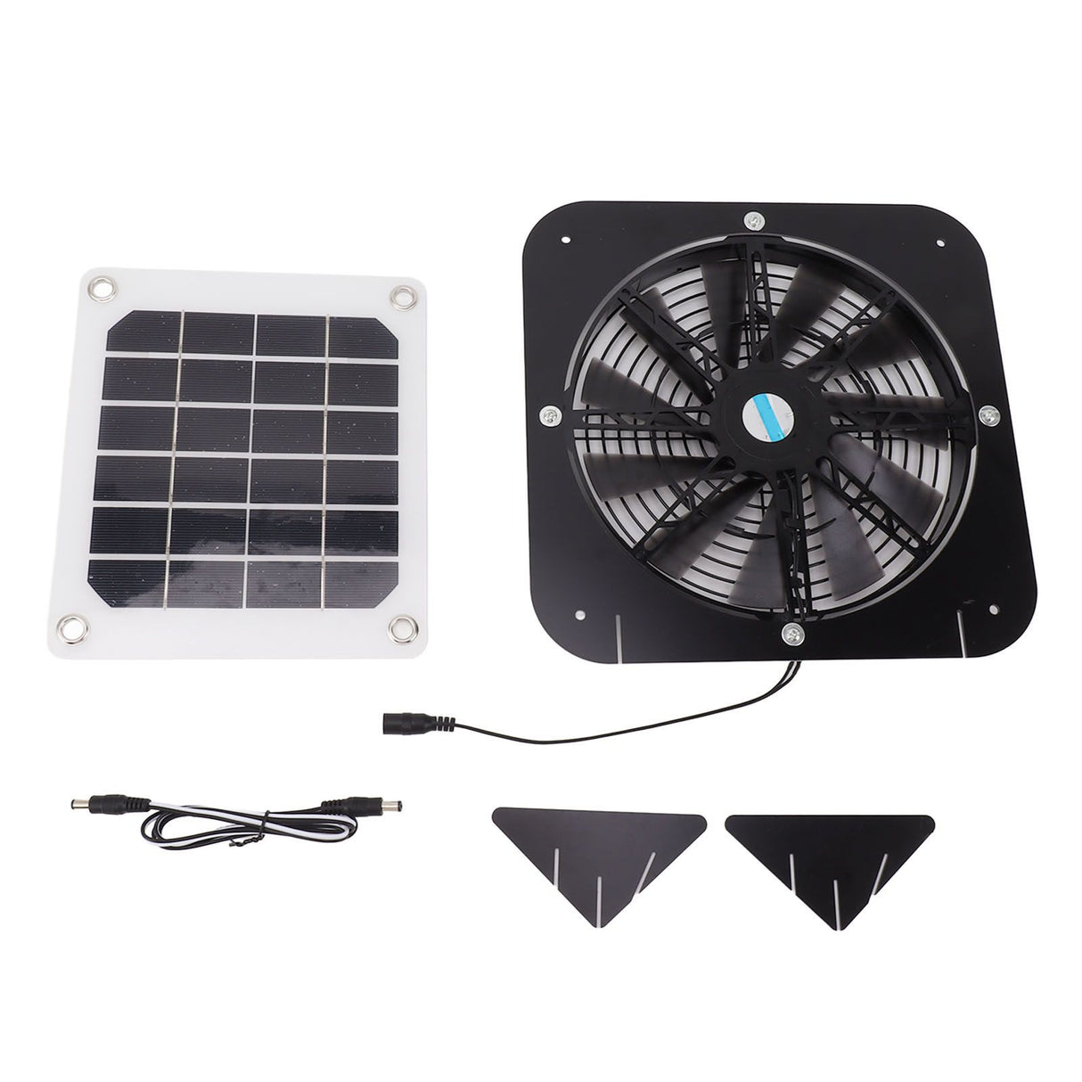Solar Exhaust Fan 100W Solar Panel with 13.5inch Fan Waterproof Solar Panel Cooling Fan Ventilation Fan for Pet House