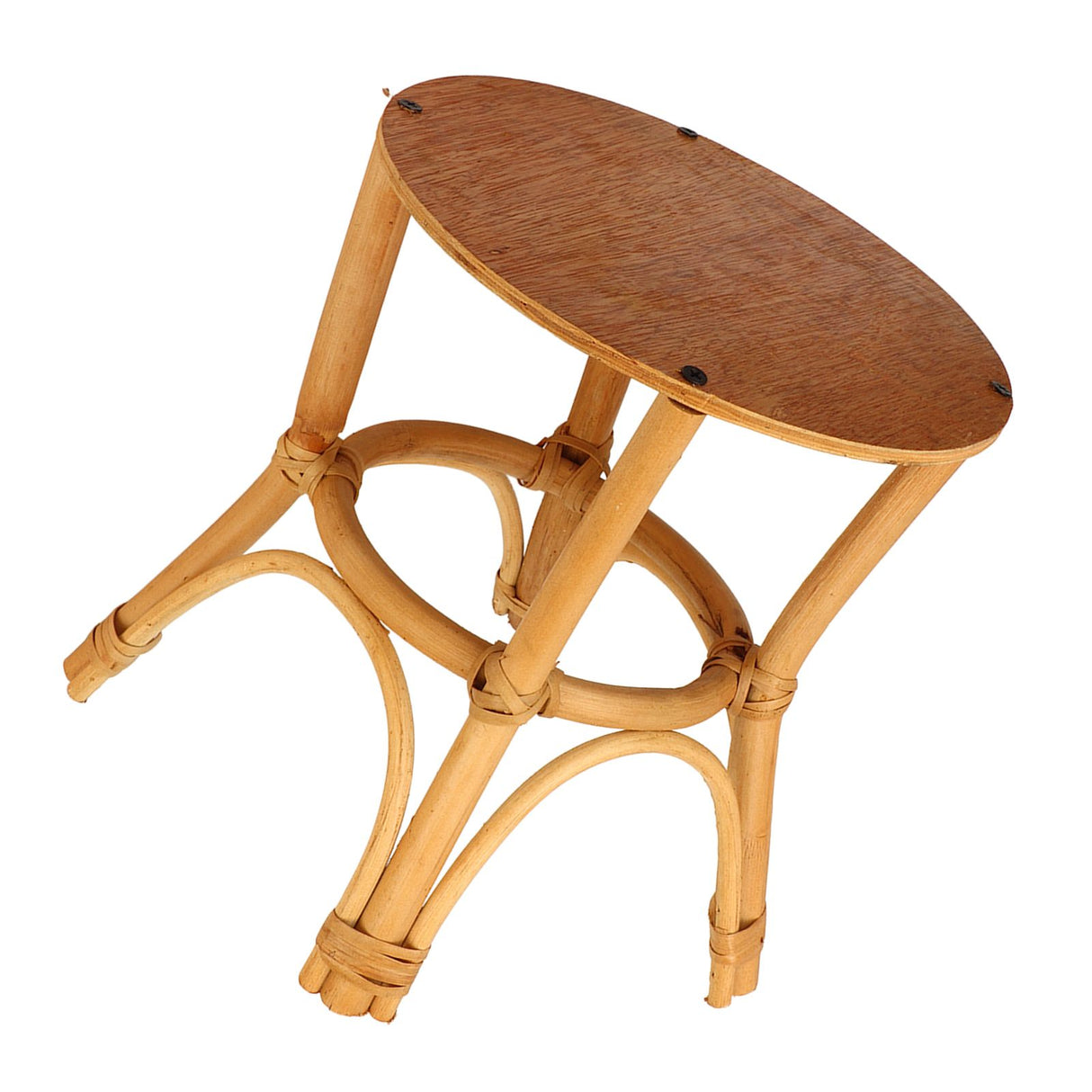 Wooden Stool Plant Stand Multifunctional Nordic Style Round Plant Supports Display Rack for Indoor Balcony