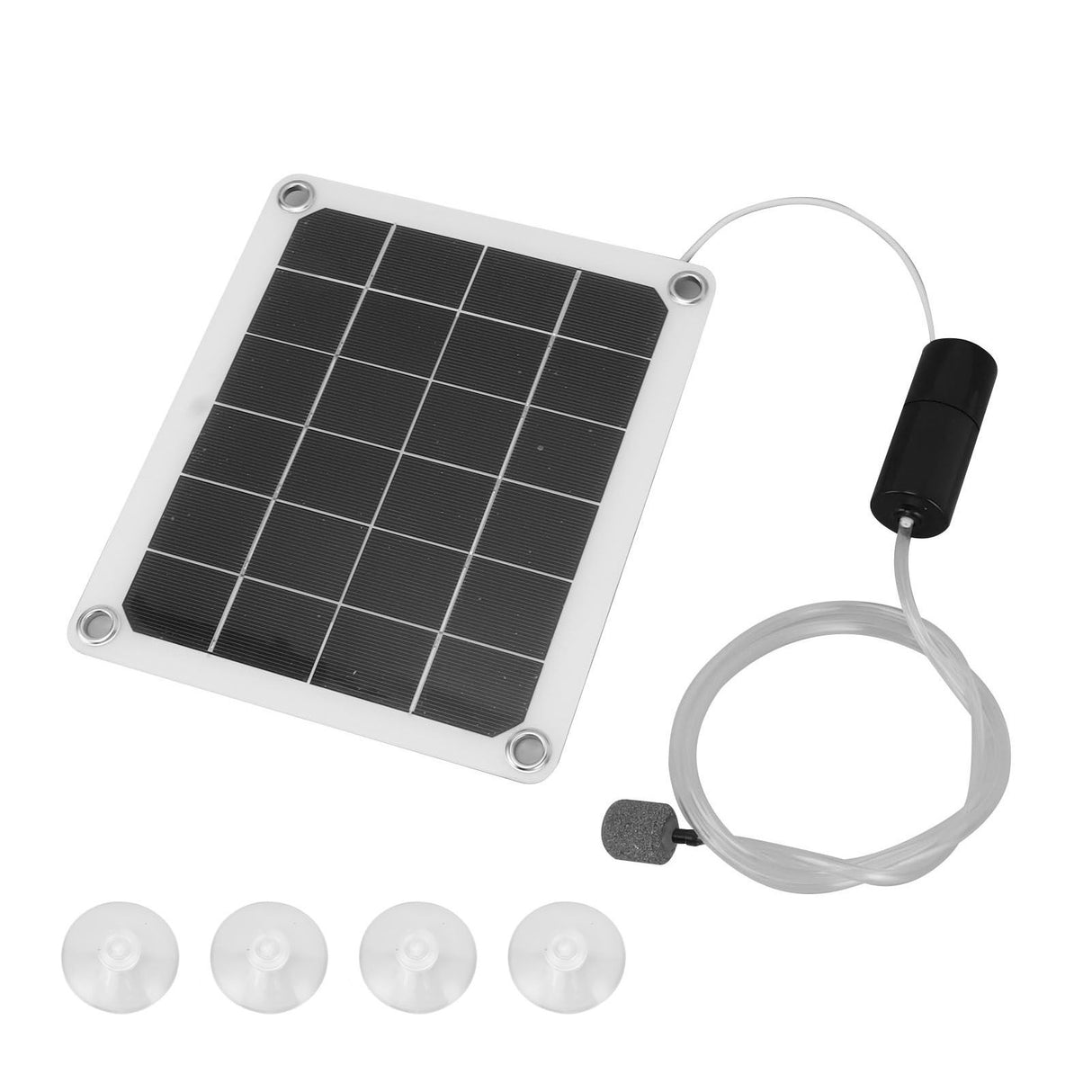 Solar Pond Aerator Waterproof 20W Noiseless Solar Aquarium Air Pump with Air Bubble Stones for Fishpond