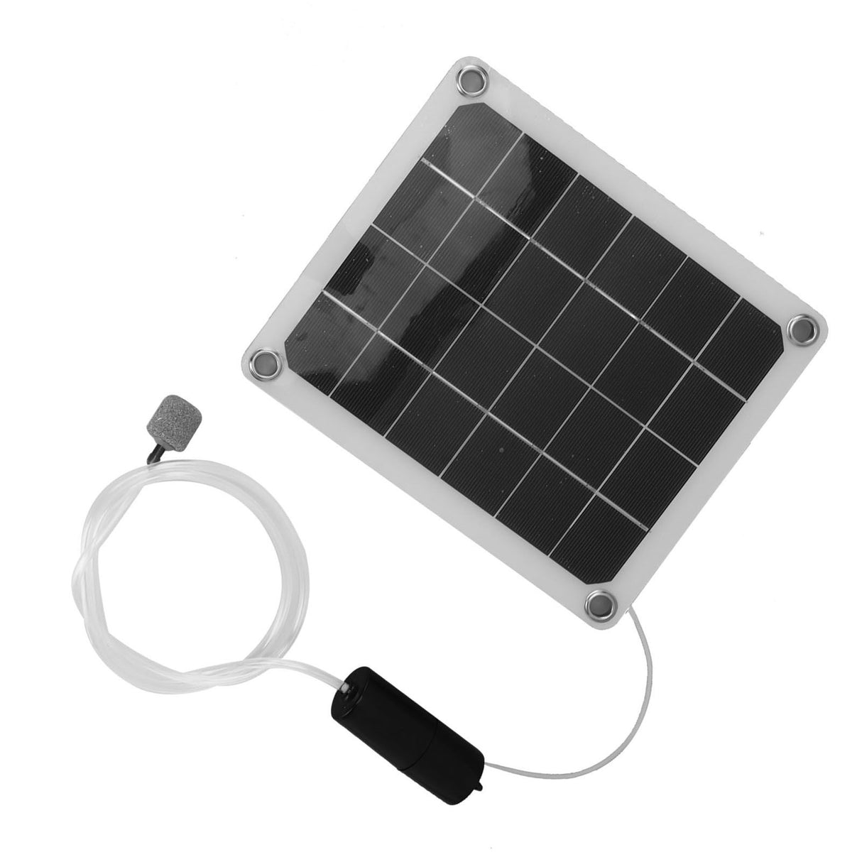 Solar Pond Aerator Waterproof 20W Noiseless Solar Aquarium Air Pump with Air Bubble Stones for Fishpond