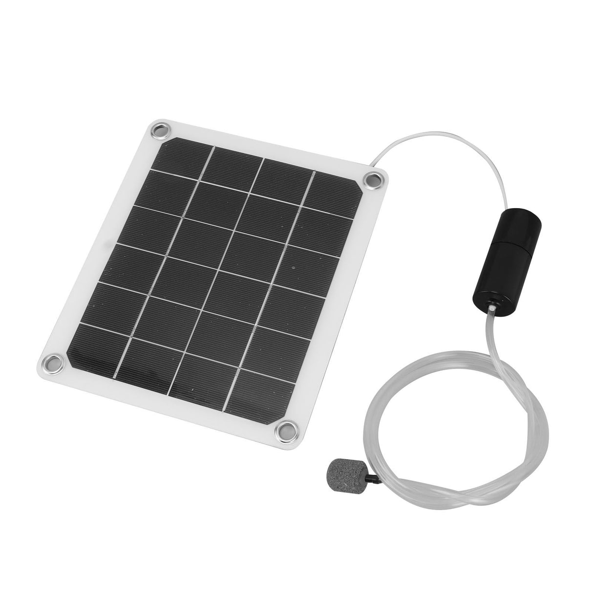 Solar Pond Aerator Waterproof 20W Noiseless Solar Aquarium Air Pump with Air Bubble Stones for Fishpond