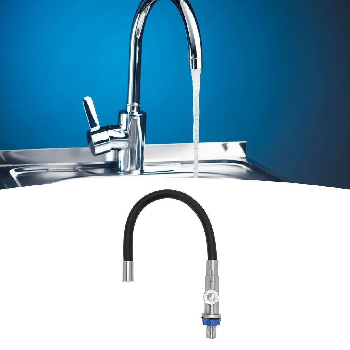 Domestic Kitchen Flexible Single Handle Dishwasher Faucet Basin Cold Water Universal Swivel Faucet