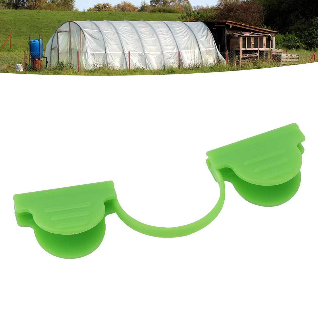 100PCS Greenhouse Arch Frame Double Head Plastic Clip Heating Press Film Clip Clamp 7mm