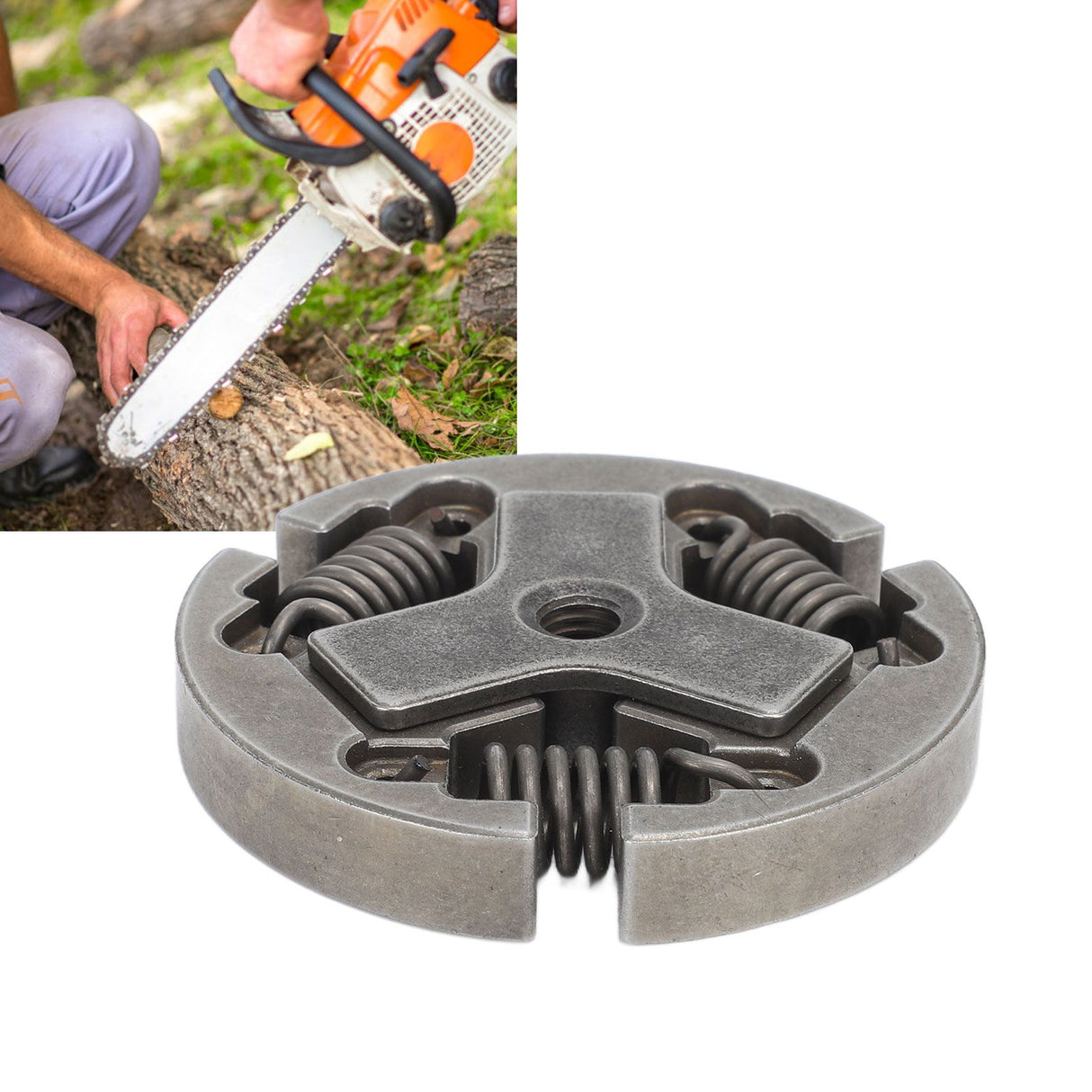 Chainsaw Clutch Iron Easy to Install Long Lasting Hard Good Performance Clutch Replacement for CS370 CS400 CS440 CS450 CS400F CS370F