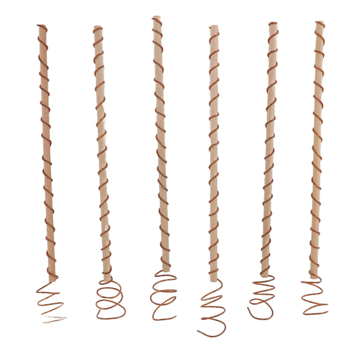 6PCS Electroculture Stakes Stable Support Garden Antenna Copper Coil for Growing Garden Plants Fruits Vegetables
