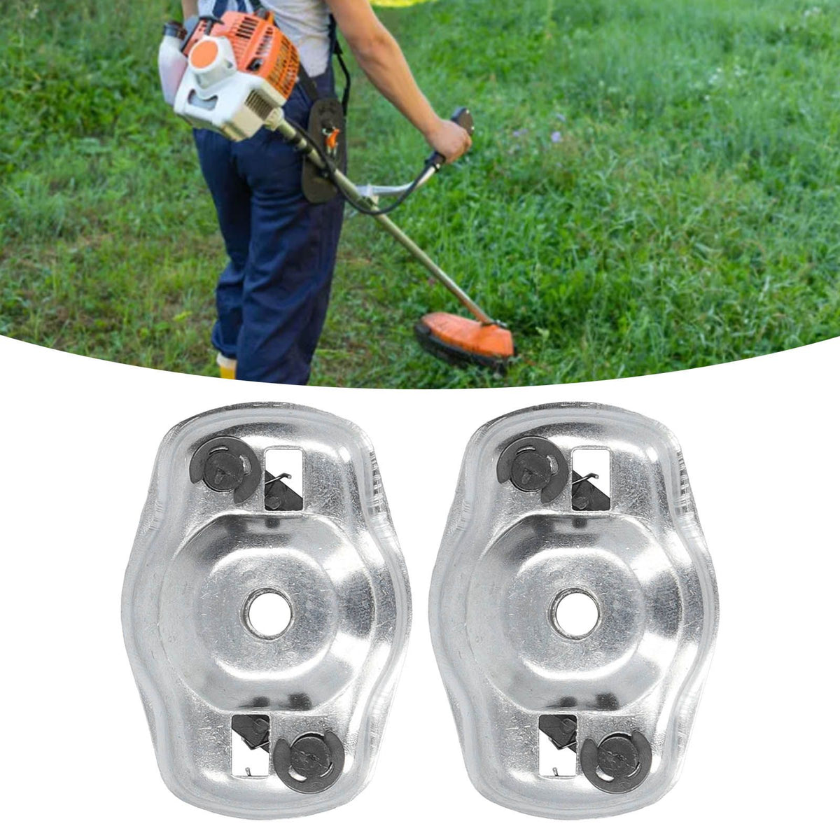 2PCS Trimmer Recoil Starter Pawl Pull Plate Dial Steel Replacement Lawn Trimmer Parts for 128R 135R 323R 327 RDX 535 Rx