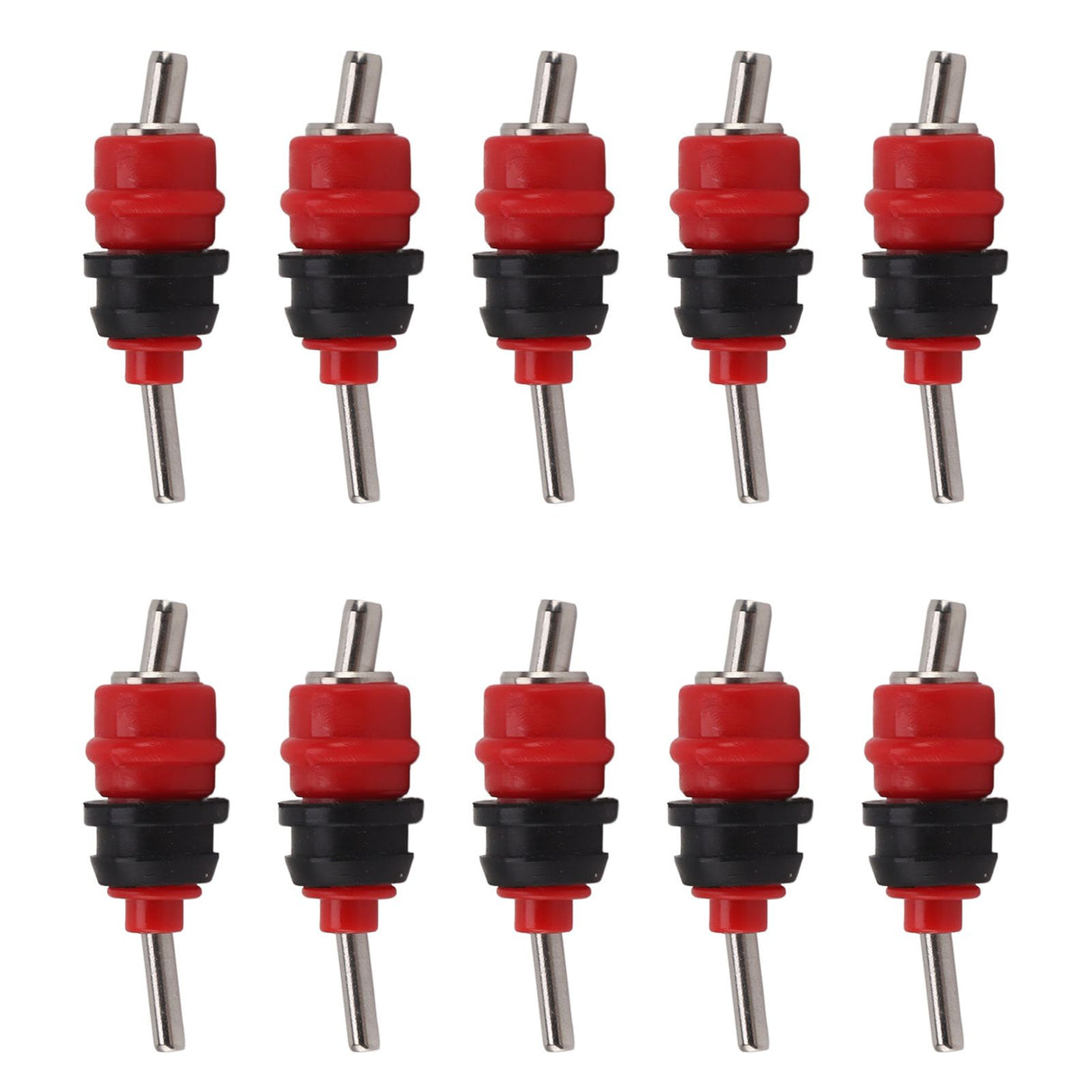 10pcs Automatic Chicken Water Nipple 360 Degree Poultry Drinking Water Chicken Duck Hen Watering Nipple Red Steel Ball