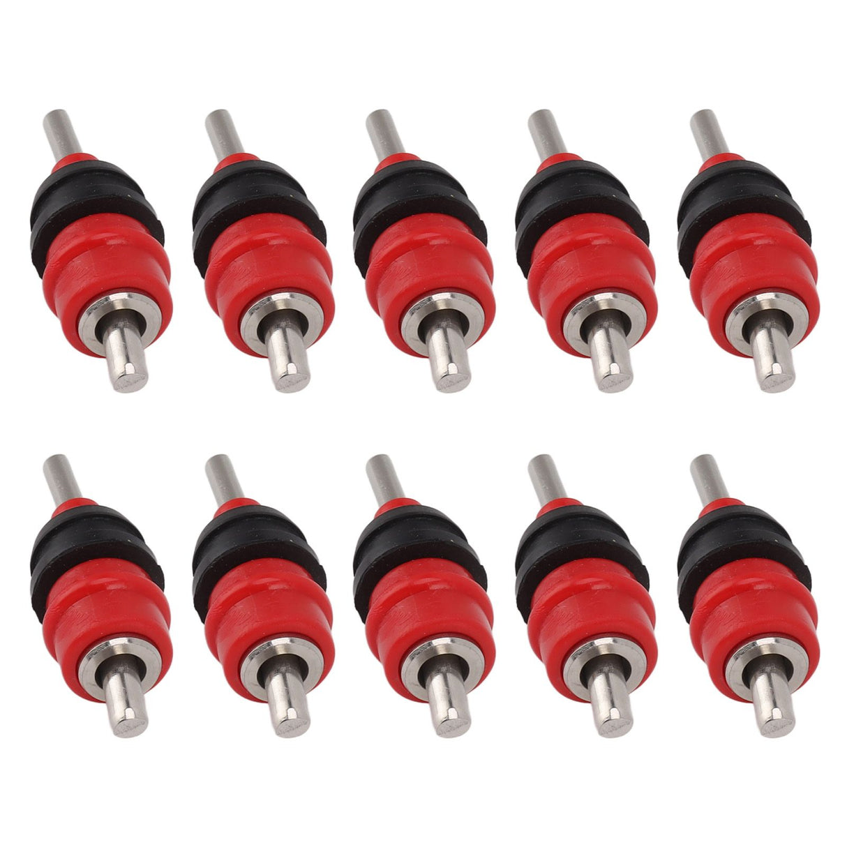 10pcs Automatic Chicken Water Nipple 360 Degree Poultry Drinking Water Chicken Duck Hen Watering Nipple Red Steel Ball