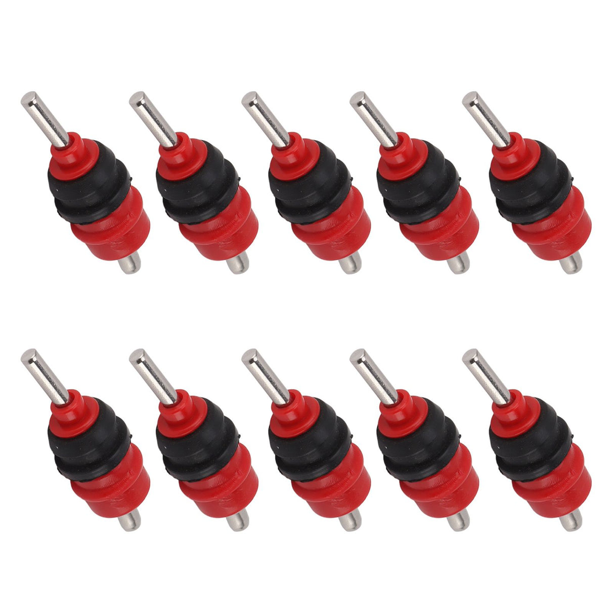 10pcs Automatic Chicken Water Nipple 360 Degree Poultry Drinking Water Chicken Duck Hen Watering Nipple Red Steel Ball