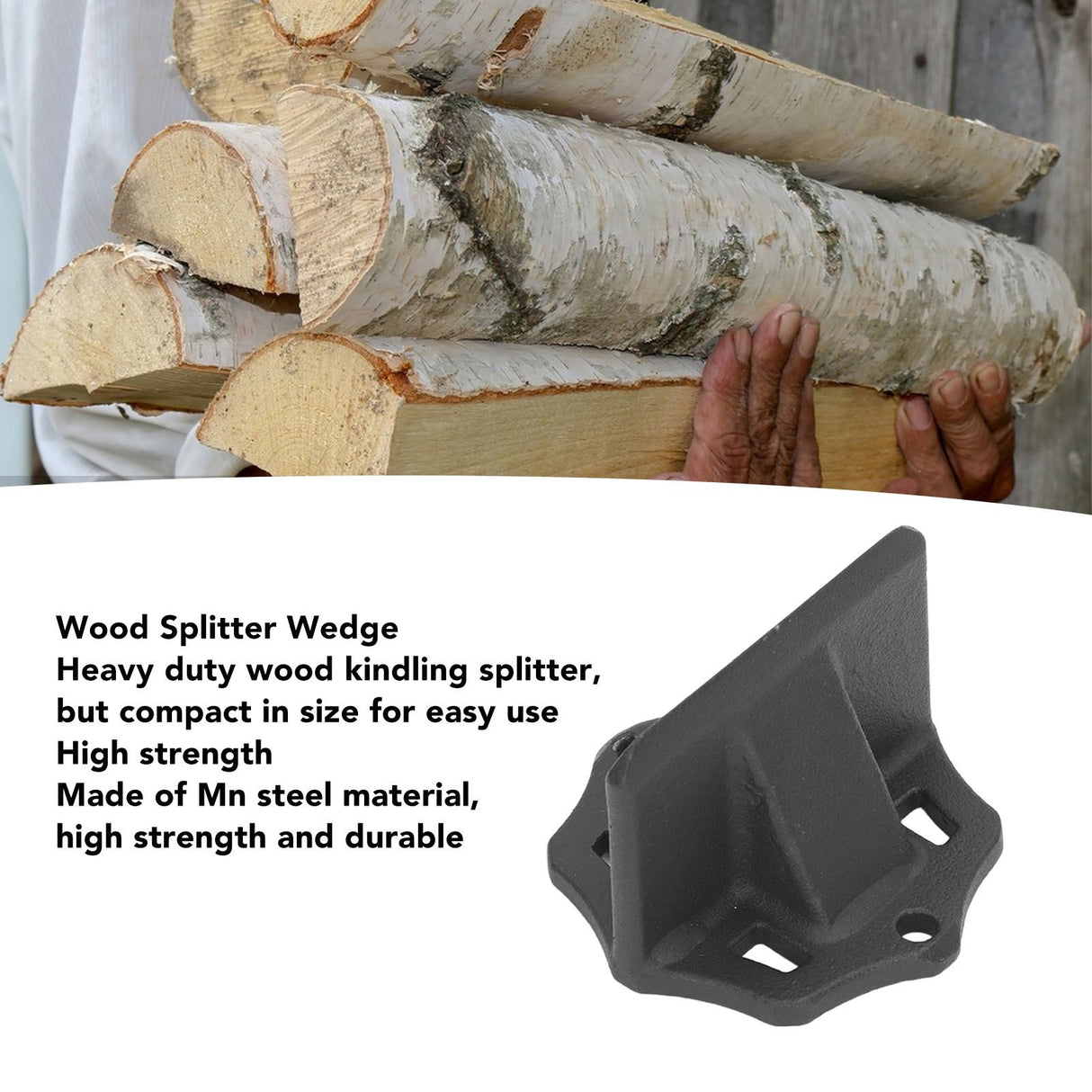Wood Splitter Wedge Heavy Duty Firewood Kindling Splitter Small Manual Log Splitter for Fireplace Stove S
