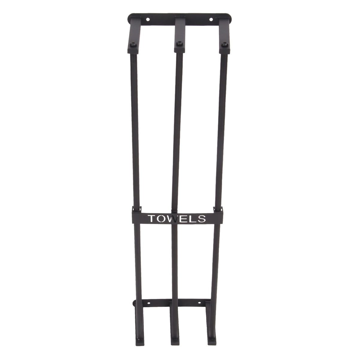 Bathroom Wall Towel Rack Wall Mounted 3 Bars Aluminum Alloy Rolled Towel Holder for Rolled Towels Black