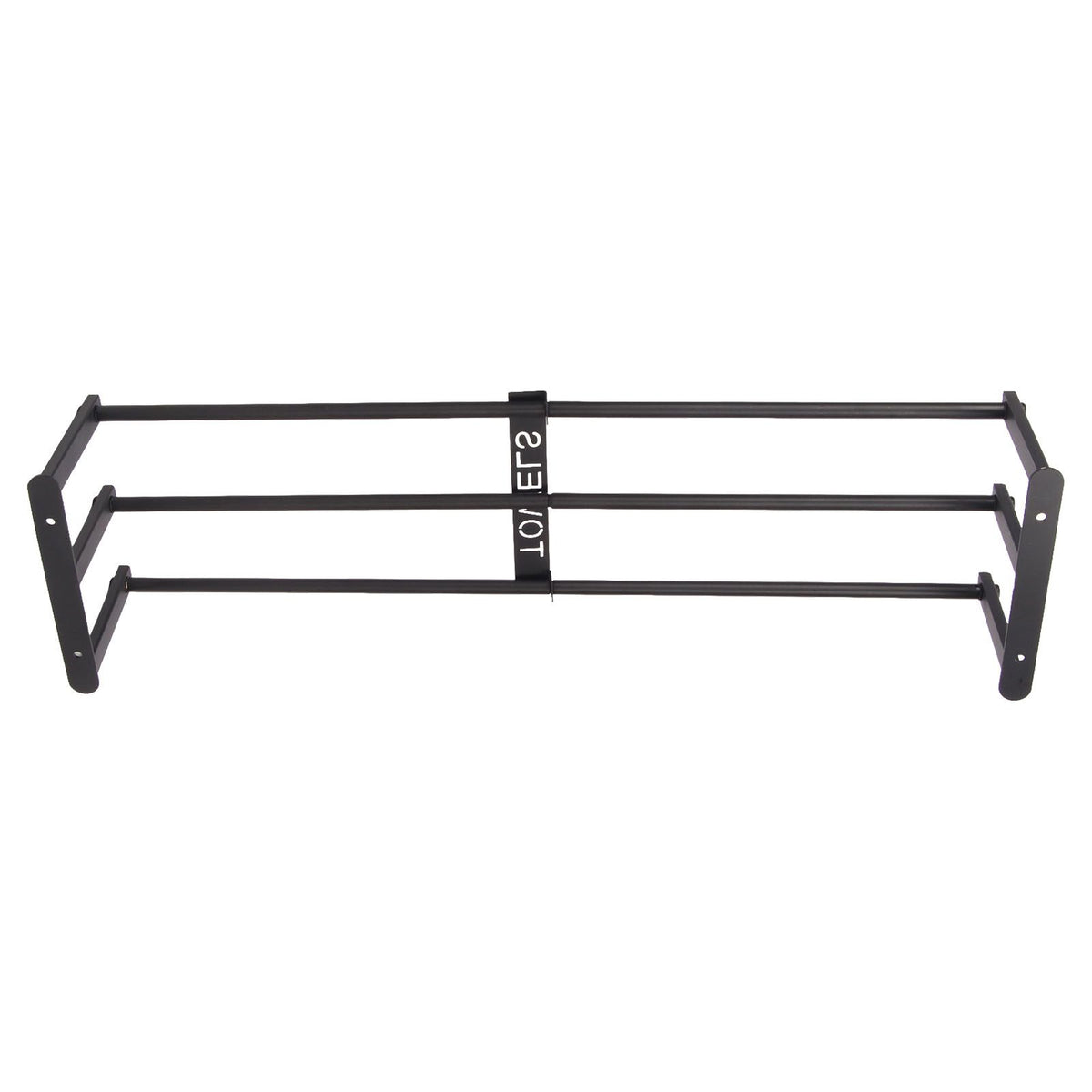 Bathroom Wall Towel Rack Wall Mounted 3 Bars Aluminum Alloy Rolled Towel Holder for Rolled Towels Black