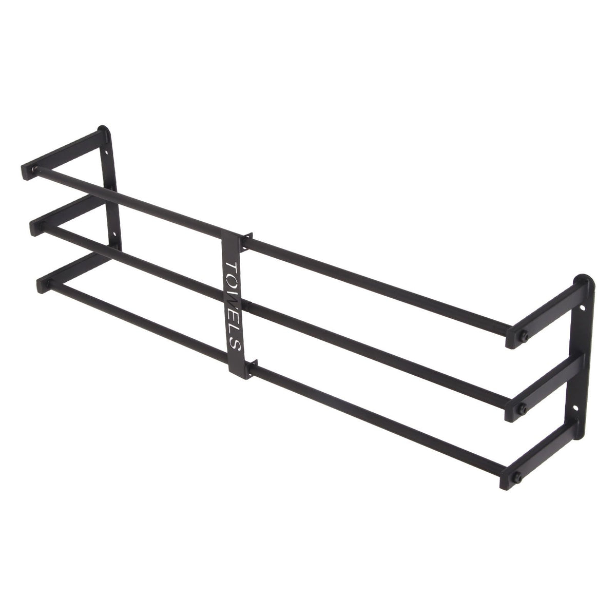 Bathroom Wall Towel Rack Wall Mounted 3 Bars Aluminum Alloy Rolled Towel Holder for Rolled Towels Black
