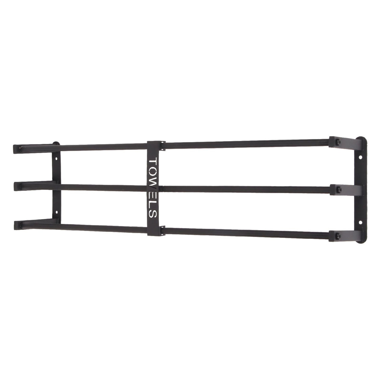 Bathroom Wall Towel Rack Wall Mounted 3 Bars Aluminum Alloy Rolled Towel Holder for Rolled Towels Black
