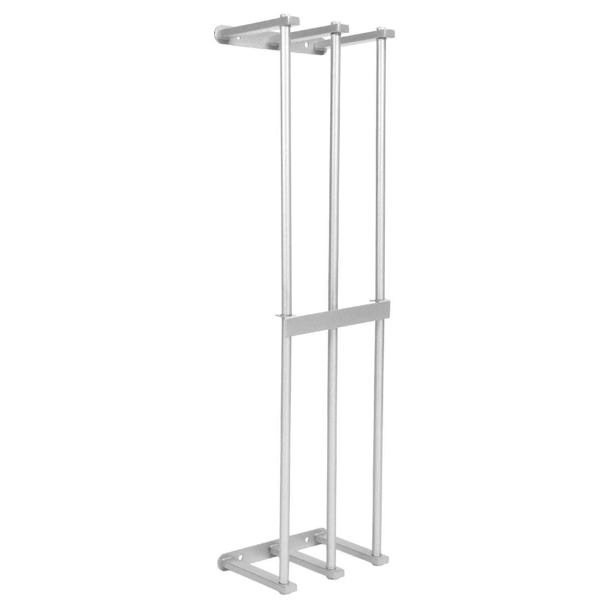 Bathroom Wall Towel Rack Wall Mounted 3 Bars Aluminum Alloy Rolled Towel Holder for Rolled Towels Silver