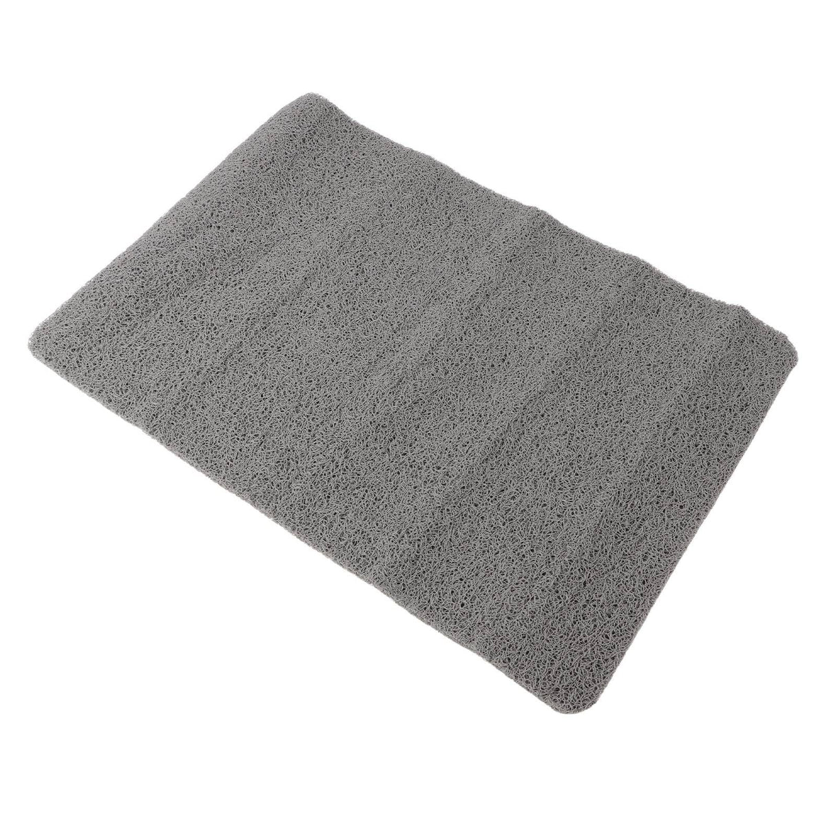 Indoor Non Slip Mat PVC Textured Bath Tub Shower Mat Water Proof Grey Bathroom Rug