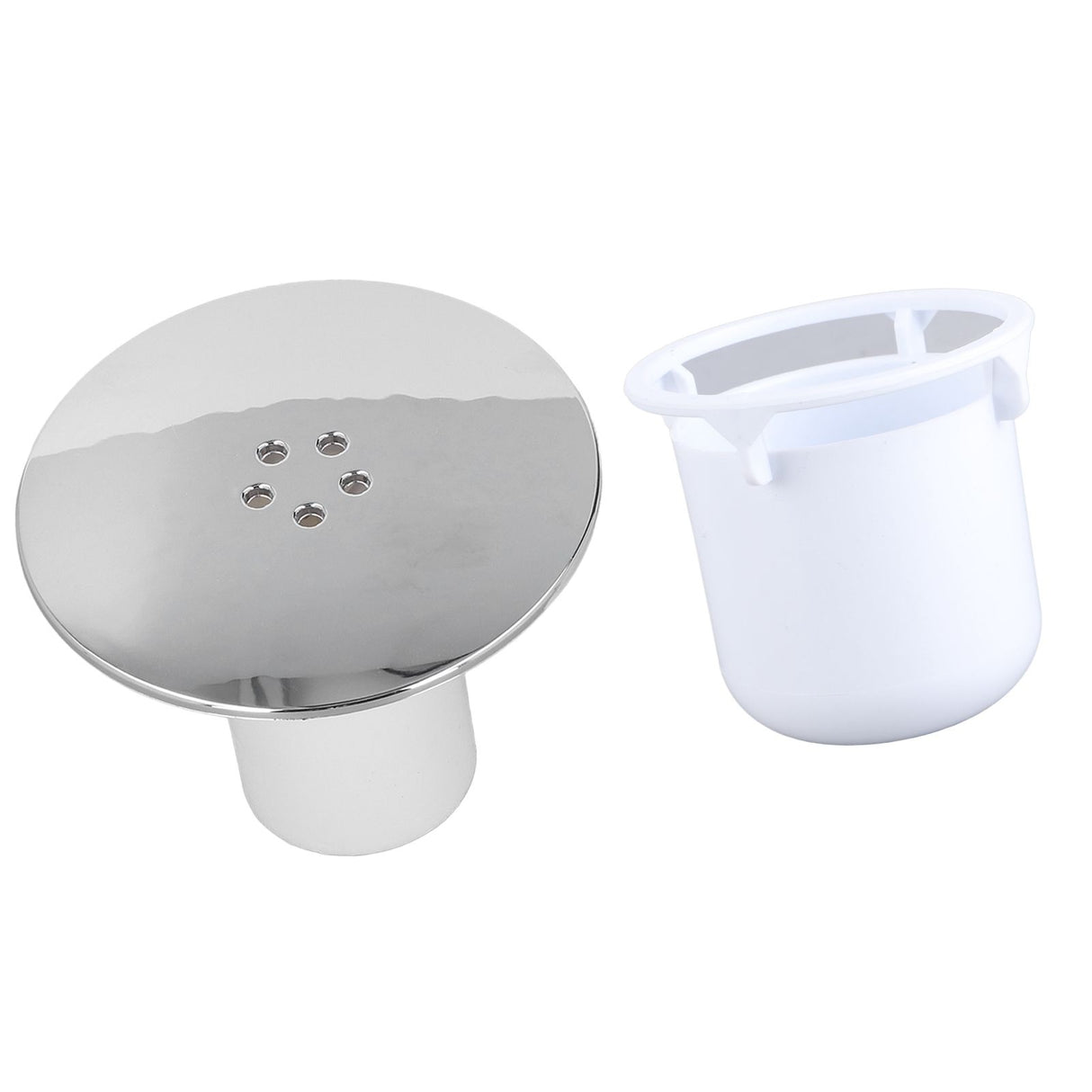 Shower Drain Cover Tray Waste Trap Plug Hole Cover Replacement Chromate Treatment Fast Flow
