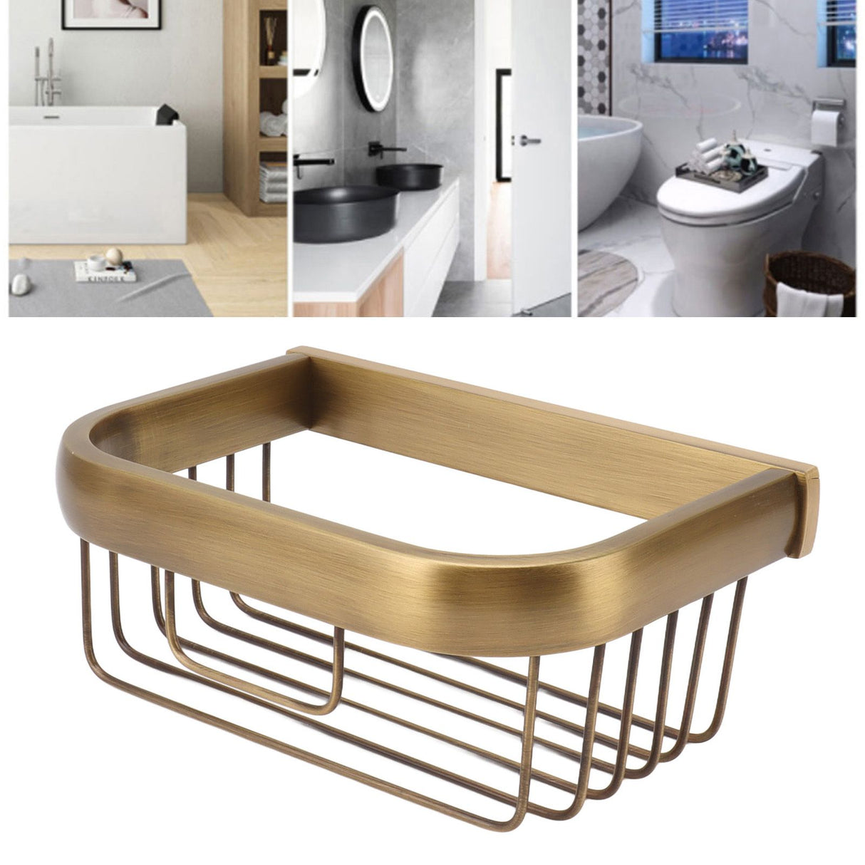 Wall Mount Tissue Holder Innovative Vintage Brass Bathroom Toilet Paper Holder for Kitchen Living Room Bathroom