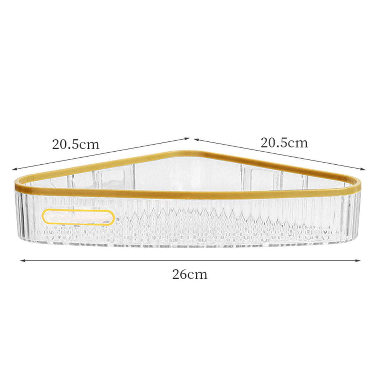 Wall Mounted Storage Rack Punch Free Shower Caddy Shelf Bathroom No Drilling Storage Rack for Household Triangle ‑ Transparent