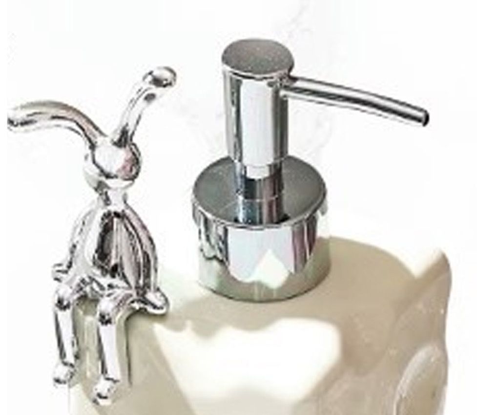 Shampoo Dispenser Bottle Ceramic Large Capacity Home Decoration with Pump for Bathroom Large White