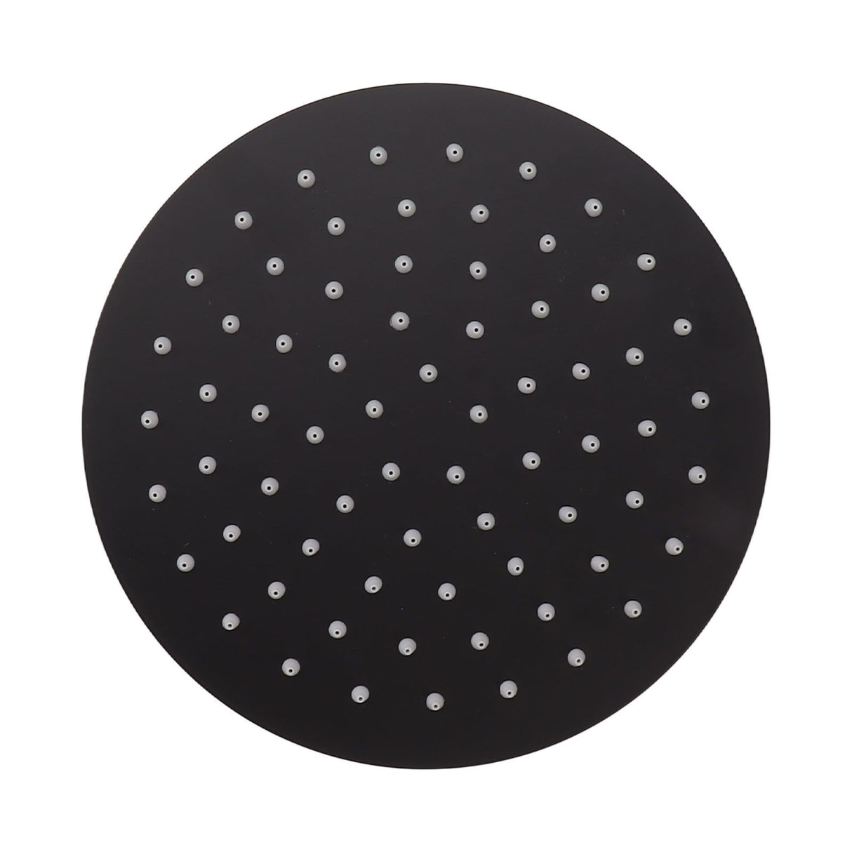 Ultra Thin Rainfall Shower Head Rain Waterfall Stainless Steel Fixed Showerhead Round Black 8in