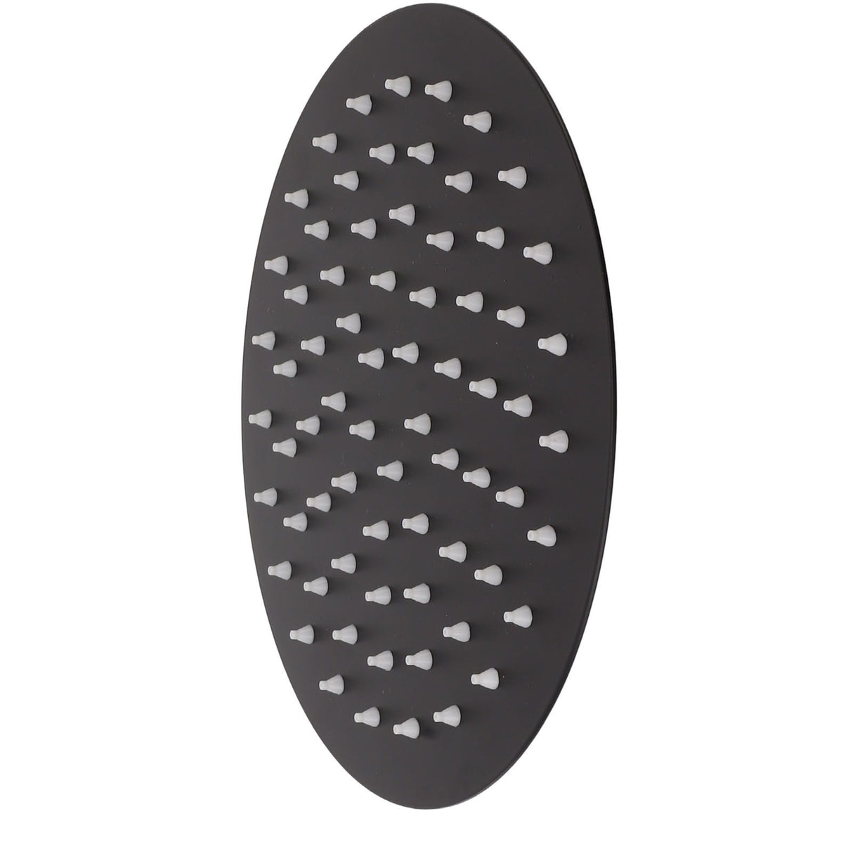 Ultra Thin Rainfall Shower Head Rain Waterfall Stainless Steel Fixed Showerhead Round Black 8in